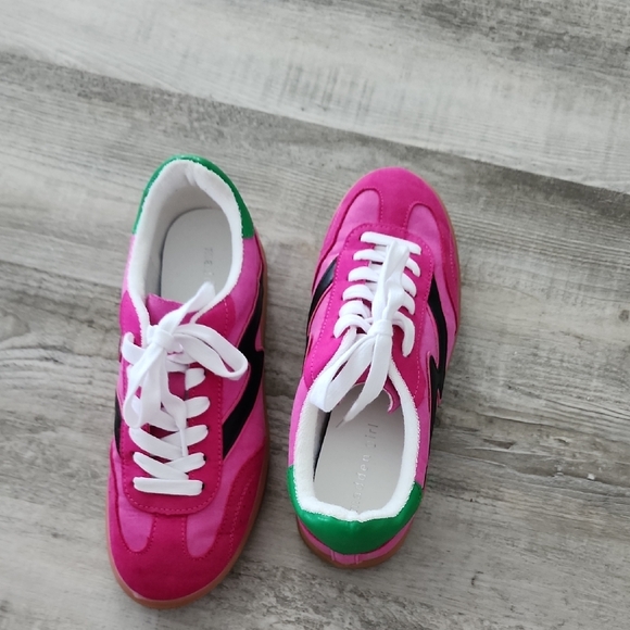 Madden Girl Shoes - Vibrant Pink and Green Sneakers